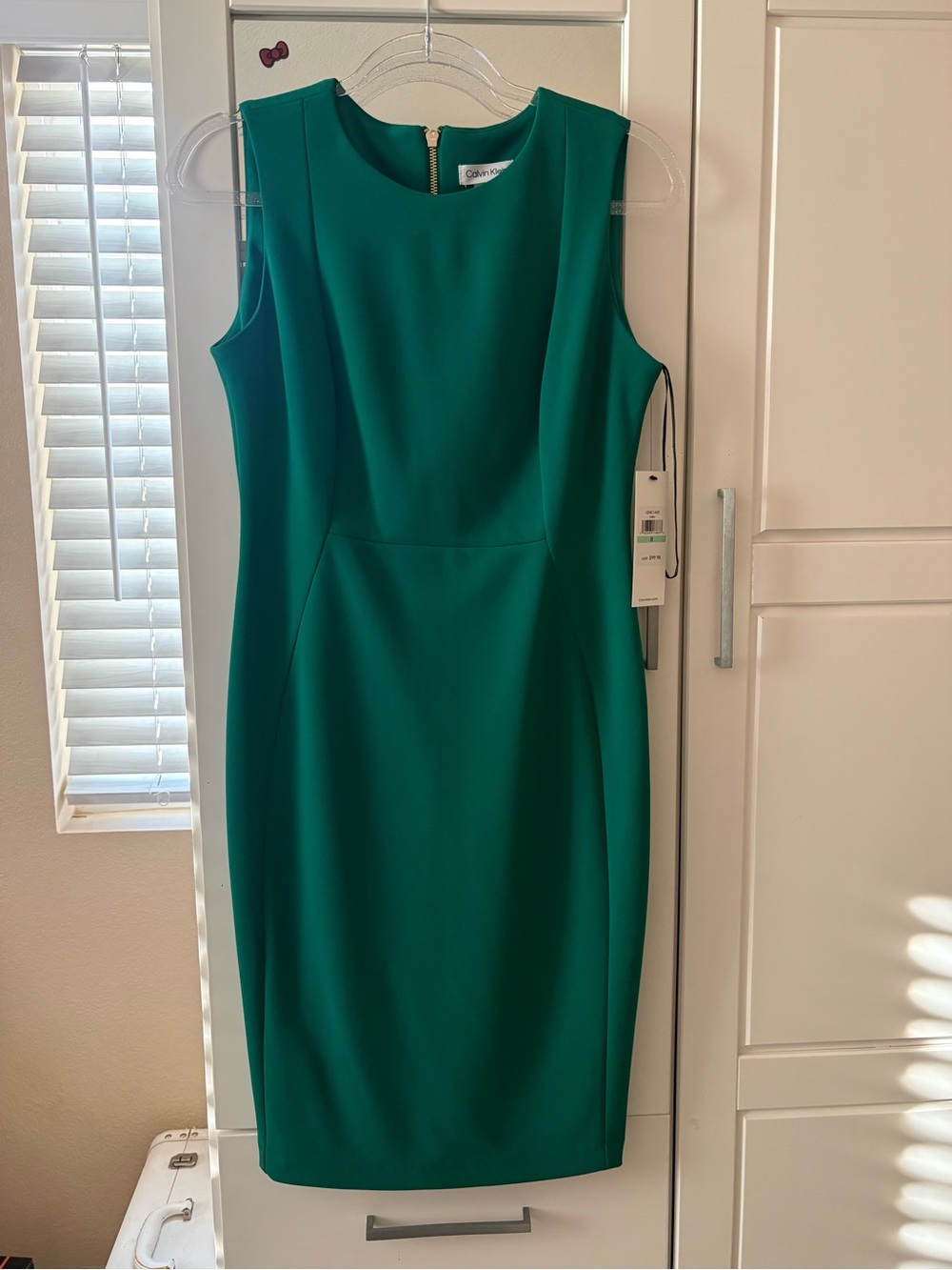 Calvin Klein Emerald Green Sheath Dress